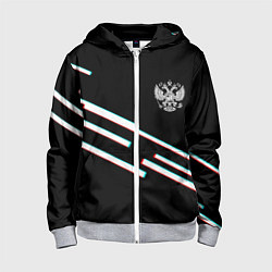 Детская толстовка на молнии Полосы герб спорт