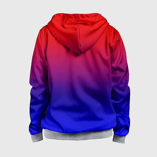 Детская толстовка на молнии Битва градиентов / 3D-Меланж – фото 2