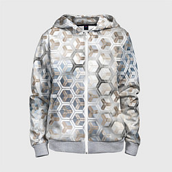 Детская толстовка на молнии Зеркальные соты с переливами света