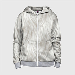 Детская толстовка на молнии Белый мех кошки