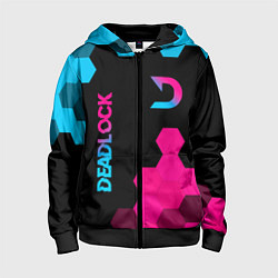 Толстовка на молнии детская Deadlock - neon gradient вертикально, цвет: 3D-черный