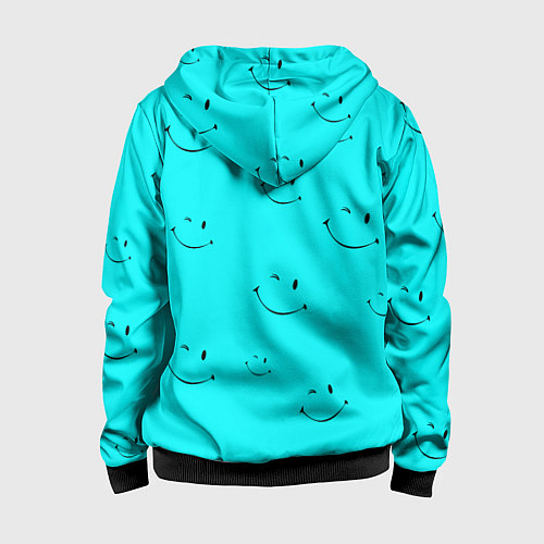 Детская толстовка на молнии Подмигивающая улыбка / 3D-Черный – фото 2