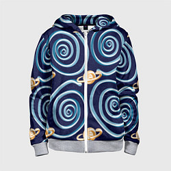 Детская толстовка на молнии Абстрактный 3D космос