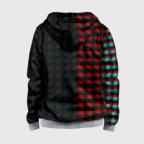 Детская толстовка на молнии Sally face текстура глитч / 3D-Меланж – фото 2