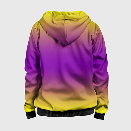 Детская толстовка на молнии Градиент текстура абстракция / 3D-Черный – фото 2