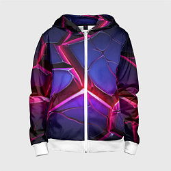 Детская толстовка на молнии Темные синие плиты и фиолетовый свет