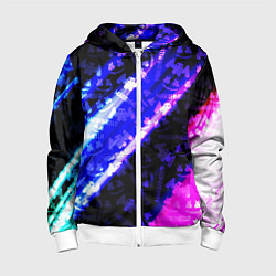 Детская толстовка на молнии Marshmello neon steel