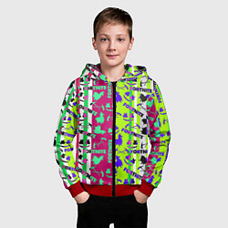 Толстовка на молнии детская Fortnite epic pattern, цвет: 3D-красный — фото 2