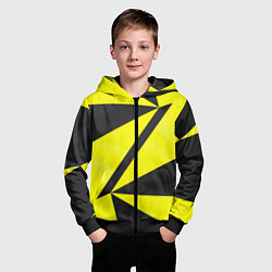 Толстовка на молнии детская Абстрактные стекло, цвет: 3D-черный — фото 2