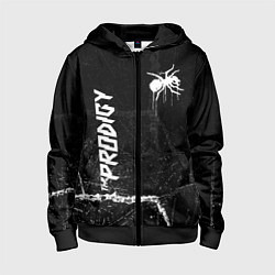 Толстовка на молнии детская The prodigy - паук, цвет: 3D-черный