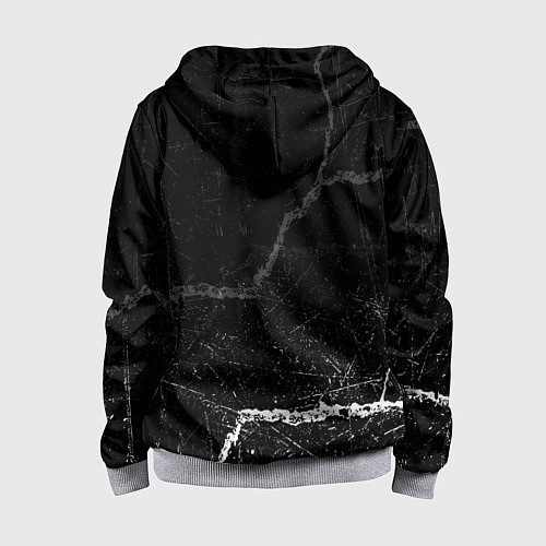 Детская толстовка на молнии The prodigy - трещины / 3D-Меланж – фото 2