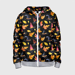 Детская толстовка на молнии Ведьмина шляпа - паттерн