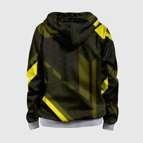 Детская толстовка на молнии AEK fc geometry / 3D-Меланж – фото 2