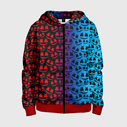Детская толстовка на молнии Marshmello gradient