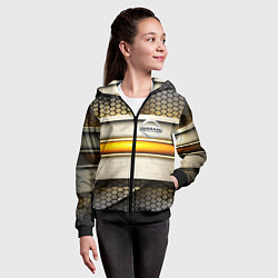 Толстовка на молнии детская Nissan sport avto metal, цвет: 3D-черный — фото 2