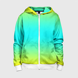 Детская толстовка на молнии Кислотный градиент абстракция