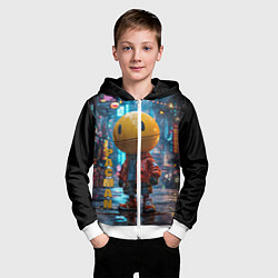 Толстовка на молнии детская Urban Pac 8bit, цвет: 3D-белый — фото 2