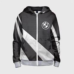 Толстовка на молнии детская BMW sport line geometry steel, цвет: 3D-меланж