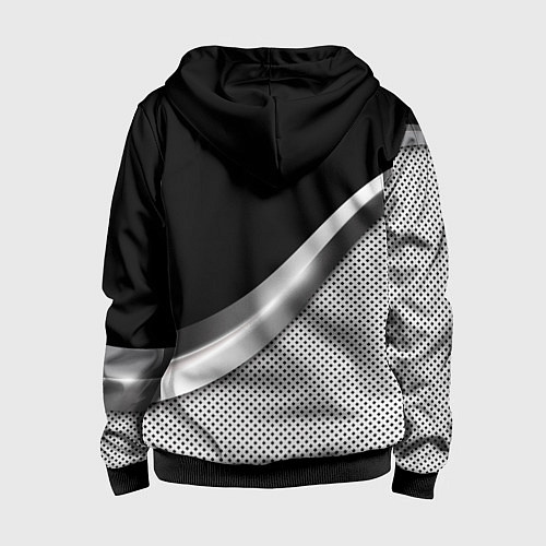 Детская толстовка на молнии Subaru metal steel / 3D-Черный – фото 2