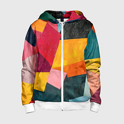 Детская толстовка на молнии Геометрия мозайка