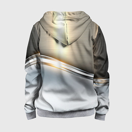 Детская толстовка на молнии Volvo жёлтый метал / 3D-Меланж – фото 2