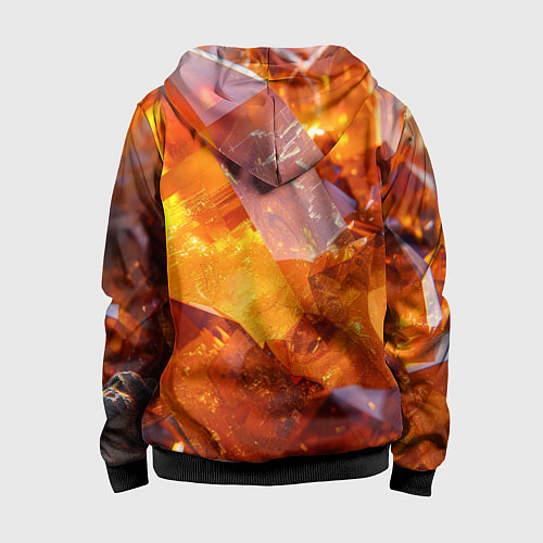 Детская толстовка на молнии Драгоценный камень / 3D-Черный – фото 2