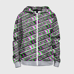 Толстовка на молнии детская Juventus glitch pattern, цвет: 3D-меланж