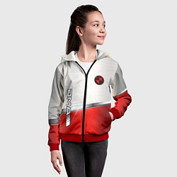 Толстовка на молнии детская BMW metal carbon steel, цвет: 3D-красный — фото 2