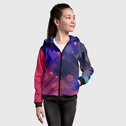 Толстовка на молнии детская Абстракция - брызги, цвет: 3D-черный — фото 2