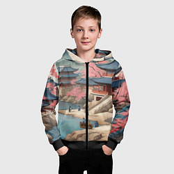 Толстовка на молнии детская Корея эпоха чосон, цвет: 3D-черный — фото 2