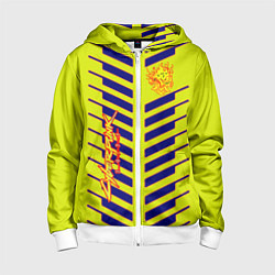 Детская толстовка на молнии Cyberpunk 2077 полсы геометрия