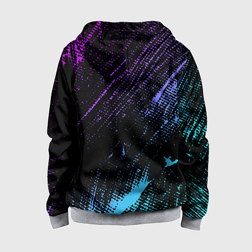 Детская толстовка на молнии Градиент - космос / 3D-Меланж – фото 2