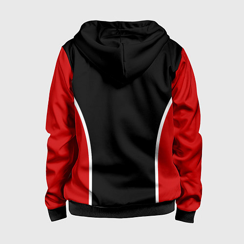 Детская толстовка на молнии Черно-красный FIRM / 3D-Черный – фото 2