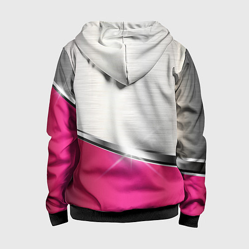 Детская толстовка на молнии Nissan auto metal / 3D-Черный – фото 2