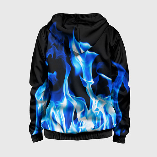 Детская толстовка на молнии Doom fire logo steel / 3D-Черный – фото 2