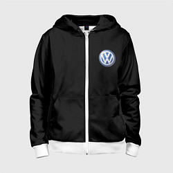 Детская толстовка на молнии Volkswagen logo auto