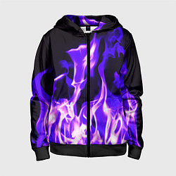 Детская толстовка на молнии Неоновый огненный стиль