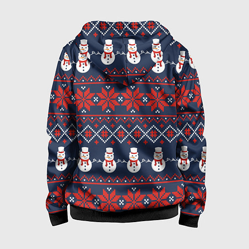 Детская толстовка на молнии Christmas Background / 3D-Черный – фото 2