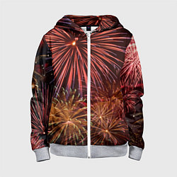 Детская толстовка на молнии Яркий красочный фейерверк