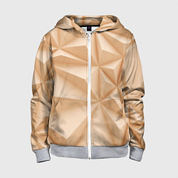 Детская толстовка на молнии Бежевые полигональные фигуры