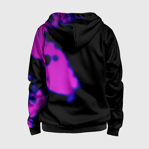 Детская толстовка на молнии Sally Face неон краски / 3D-Черный – фото 2