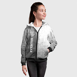 Толстовка на молнии детская Everton - grey gradient по-вертикали, цвет: 3D-черный — фото 2