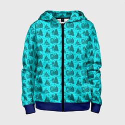 Детская толстовка на молнии Новогодние звери