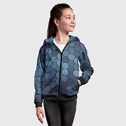 Толстовка на молнии детская Максимум брони киберпанк, цвет: 3D-черный — фото 2