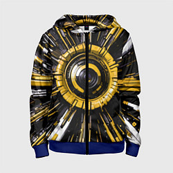 Детская толстовка на молнии Чёрно-жёлтая сфера киберпанк