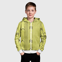 Толстовка на молнии детская Закулисье классические обои, цвет: 3D-белый — фото 2