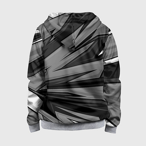 Детская толстовка на молнии Lixiang - монохромный серый / 3D-Меланж – фото 2