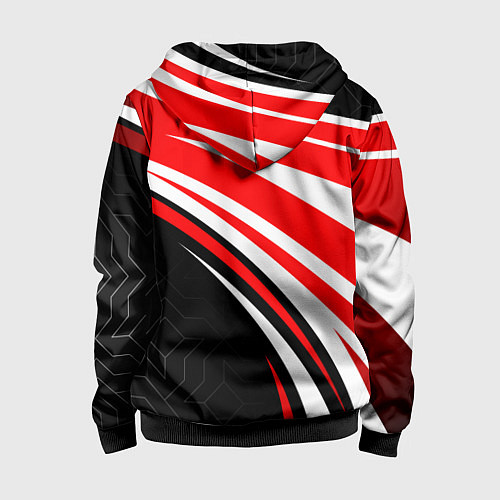 Детская толстовка на молнии Lixiang- red sport uniform / 3D-Черный – фото 2