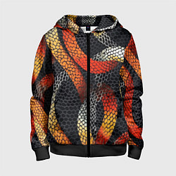 Детская толстовка на молнии В змеях