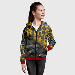 Толстовка на молнии детская Костюм рептилии, цвет: 3D-красный — фото 2